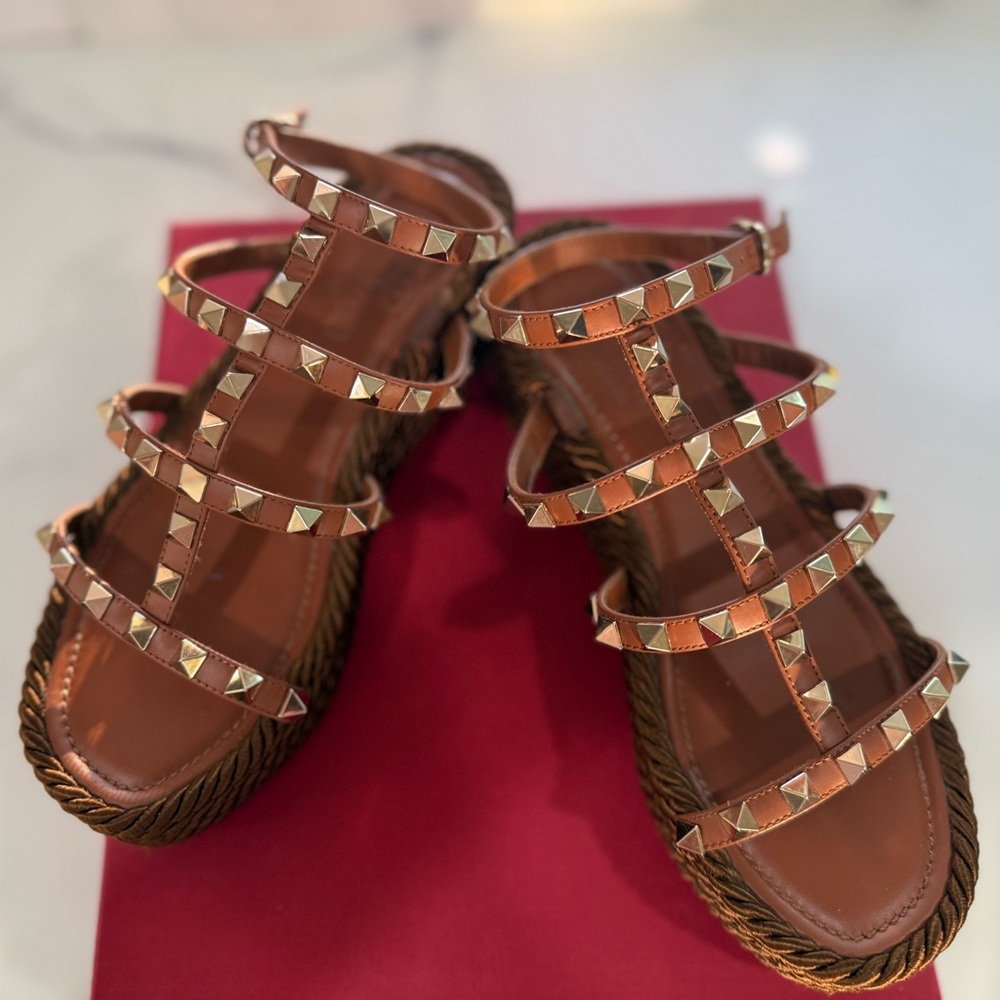 Valentino Garavani Brown Studded sandals